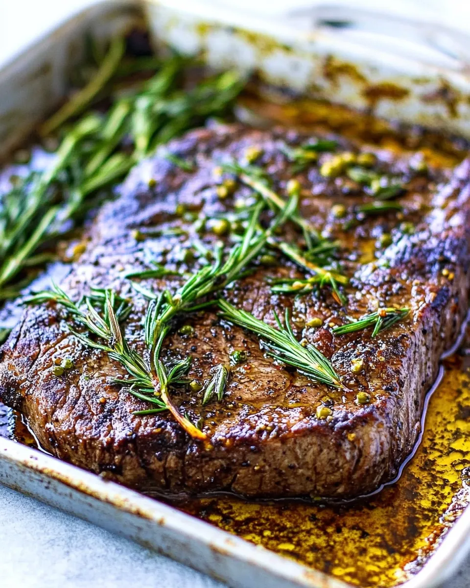 Homemade Balsamic Oven Baked Steak (Sheet Pan Dinner) photo