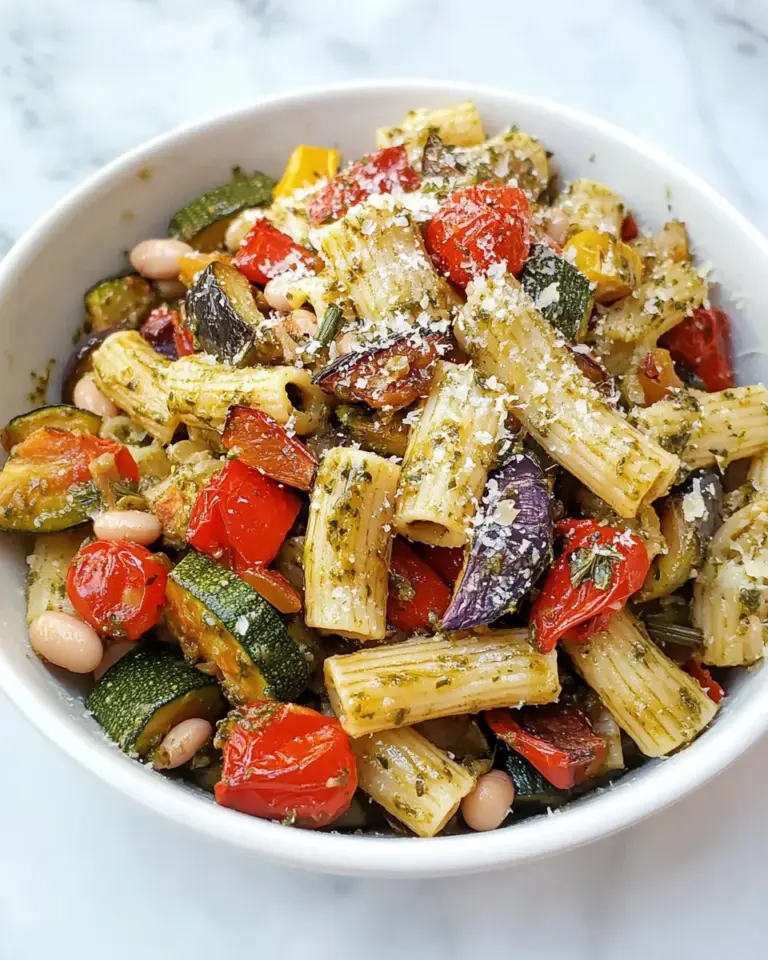 Homemade Balsamic Roasted Veggie and White Bean Pasta photo