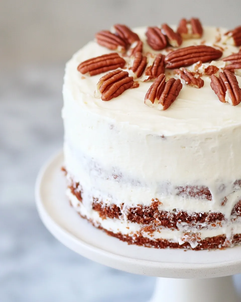 Homemade Banana Cake with Praline Filling and White Chocolate Ganache photo