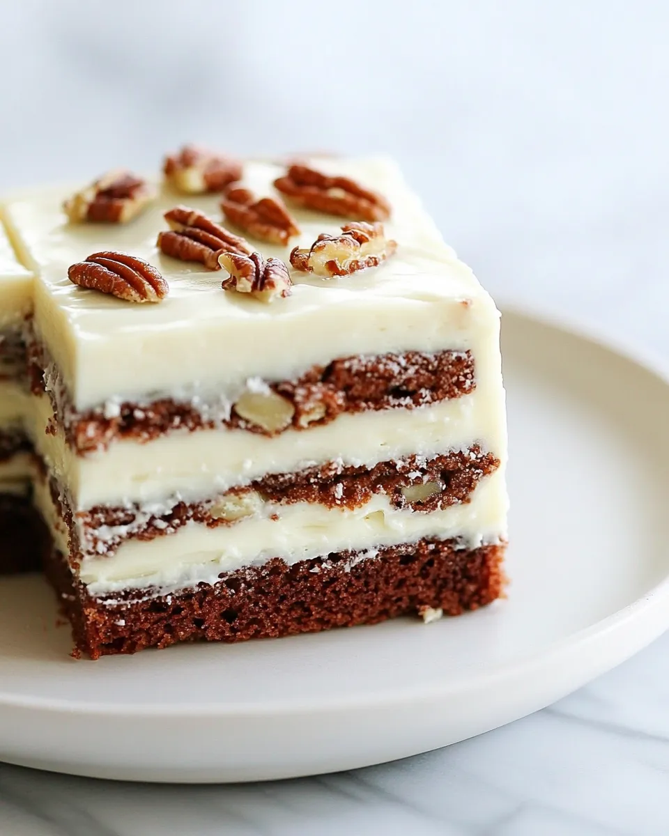 Delicious Banana Cake with Praline Filling and White Chocolate Ganache shot