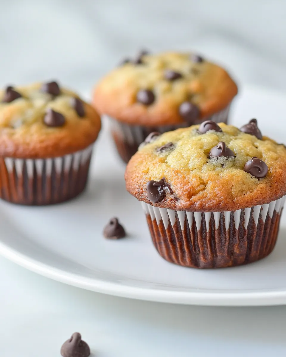 Delicious Banana Chocolate Chip Muffins shot
