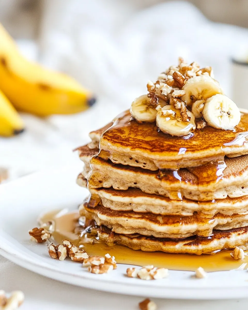Homemade Banana Nut Pancakes photo