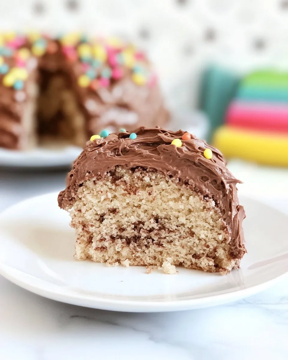Easy Banana Nutella Swirl Cake with Nutella Frosting picture