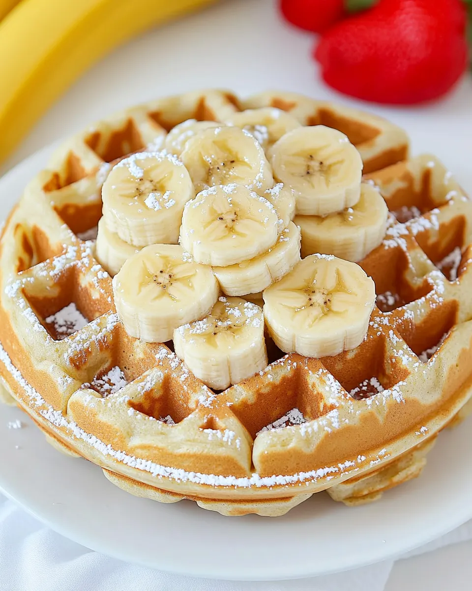 Classic Banana Waffles image