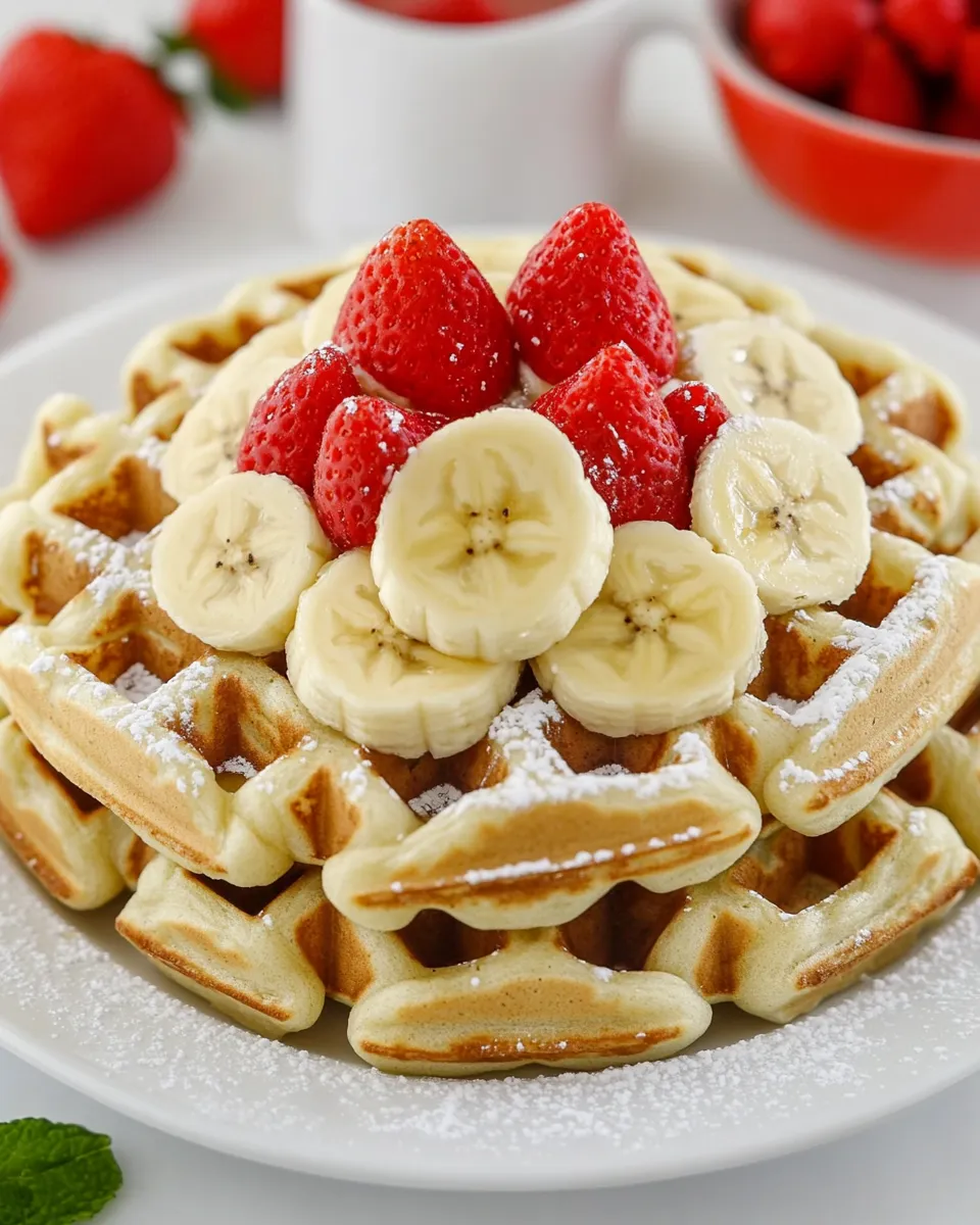 Delicious Banana Waffles shot