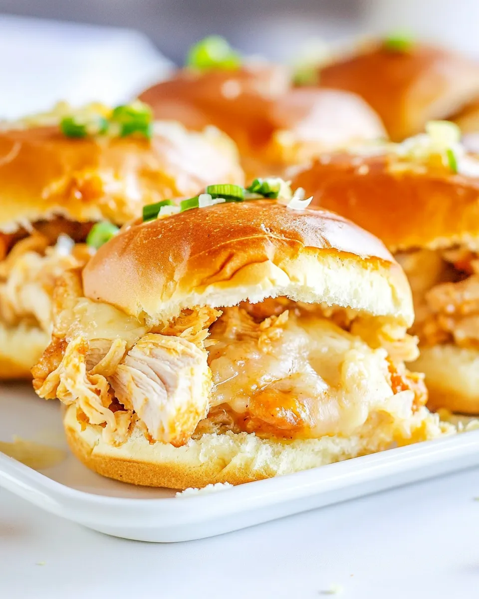 Homemade Barbecue Chicken Sliders recipe image