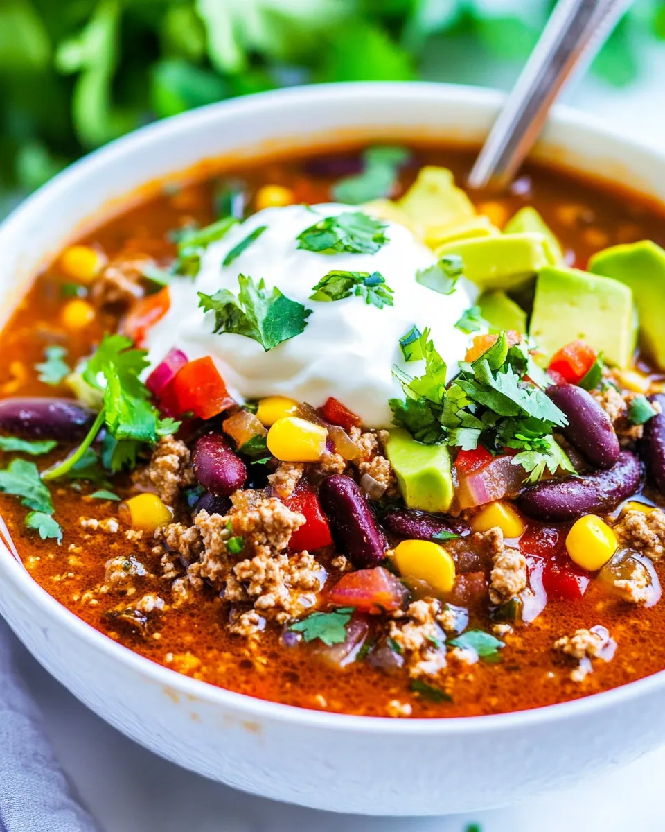 Delicious Best Instant Pot Taco Soup shot