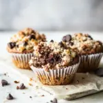 Homemade Better Than the Bakery Chocolate Chip Coffee Cake Muffins. photo