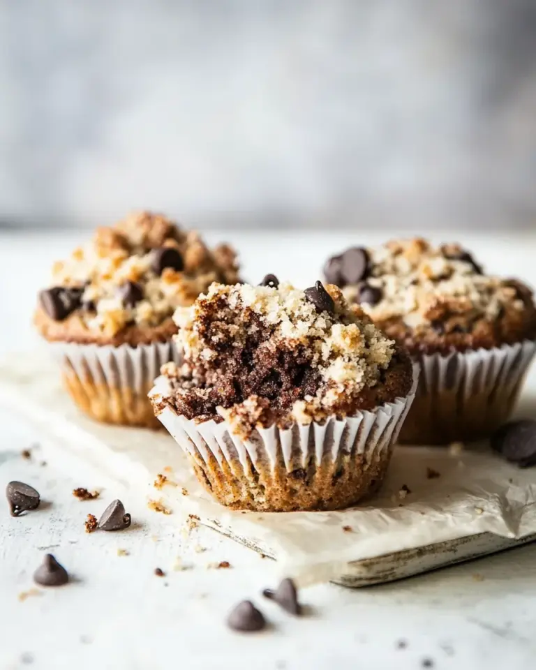 Homemade Better Than the Bakery Chocolate Chip Coffee Cake Muffins. photo