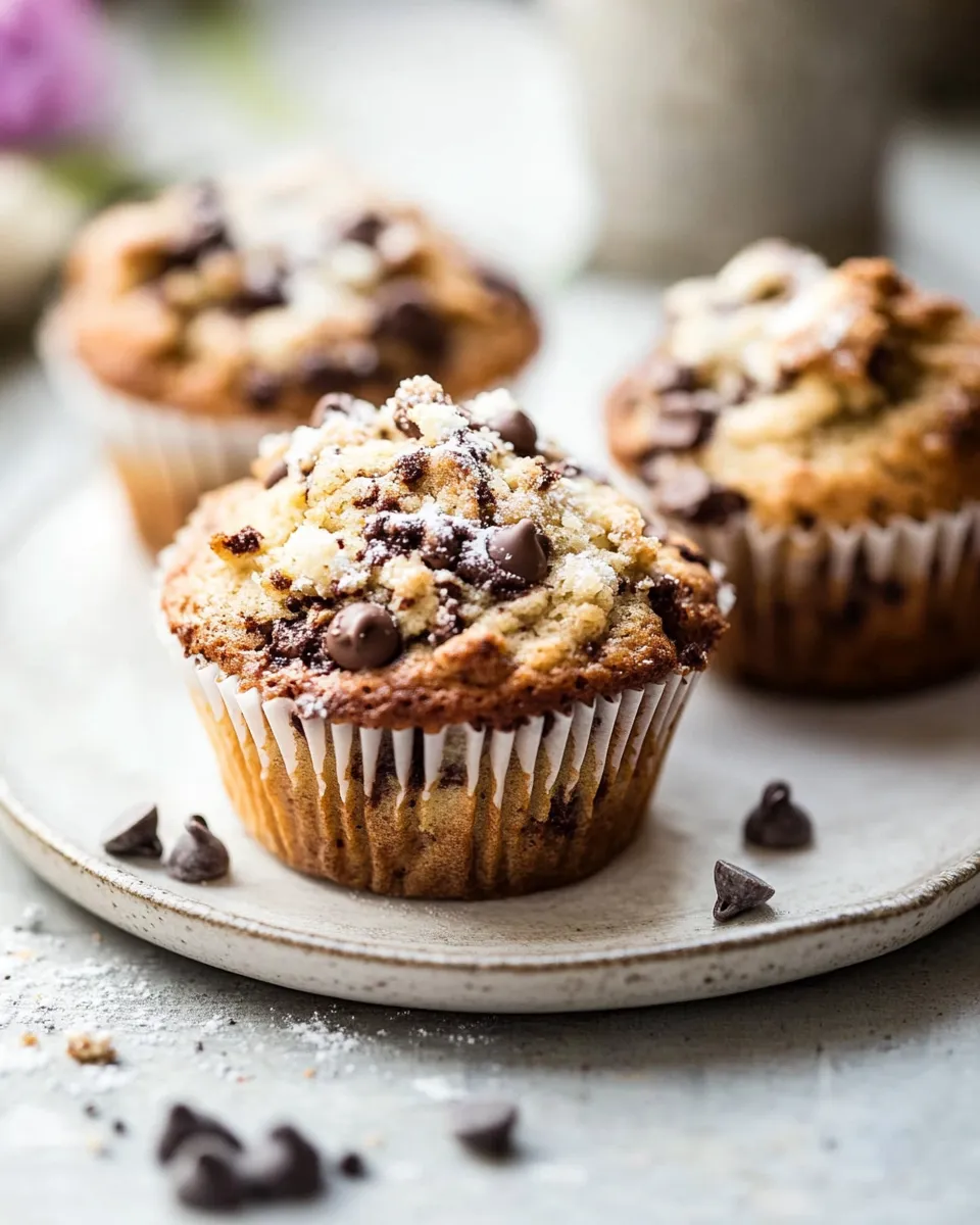 Easy Better Than the Bakery Chocolate Chip Coffee Cake Muffins. picture