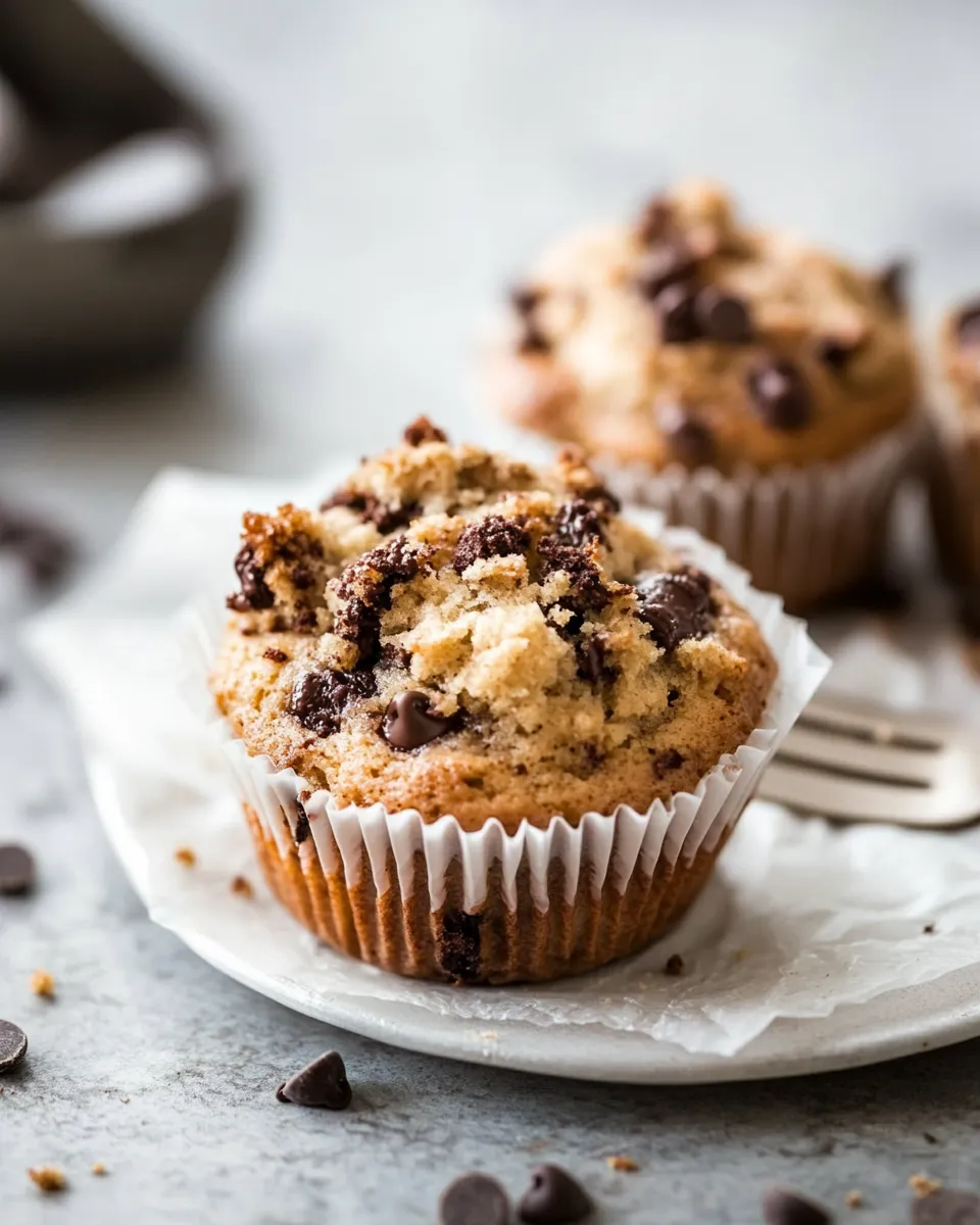Delicious Better Than the Bakery Chocolate Chip Coffee Cake Muffins. shot