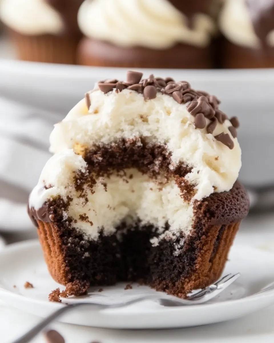 Easy Black-Bottom Cupcakes recipe image