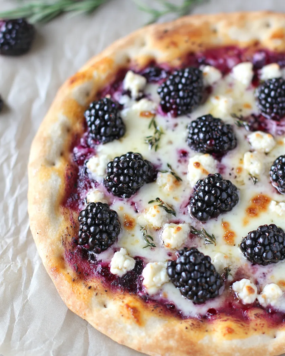 Homemade Blackberry Goat Cheese Pizza photo
