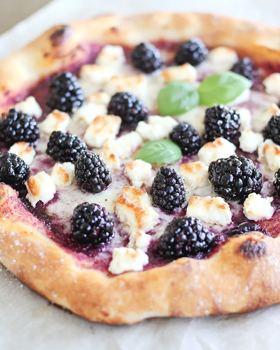 Delicious Blackberry Goat Cheese Pizza shot