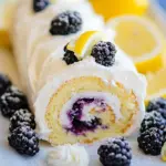 Homemade Blackberry Lemon Cake Roll recipe photo
