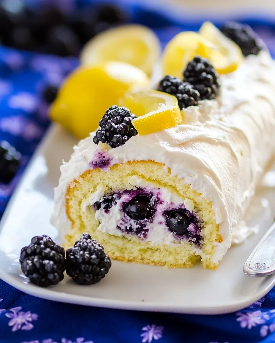 Easy Blackberry Lemon Cake Roll picture