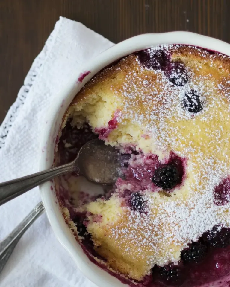 Delicious Blackberry Lemon Pudding Cake photo