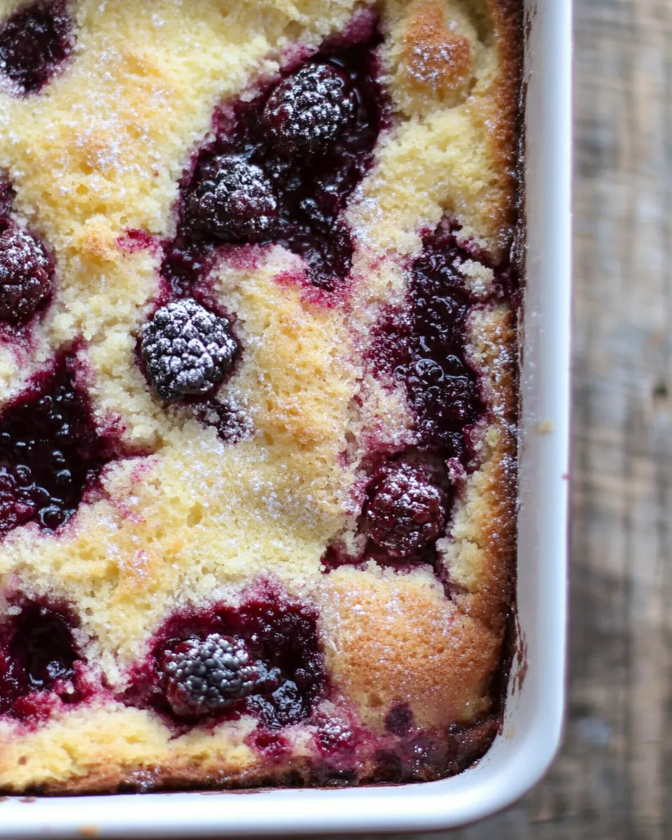 Homemade Blackberry Lemon Pudding Cake image
