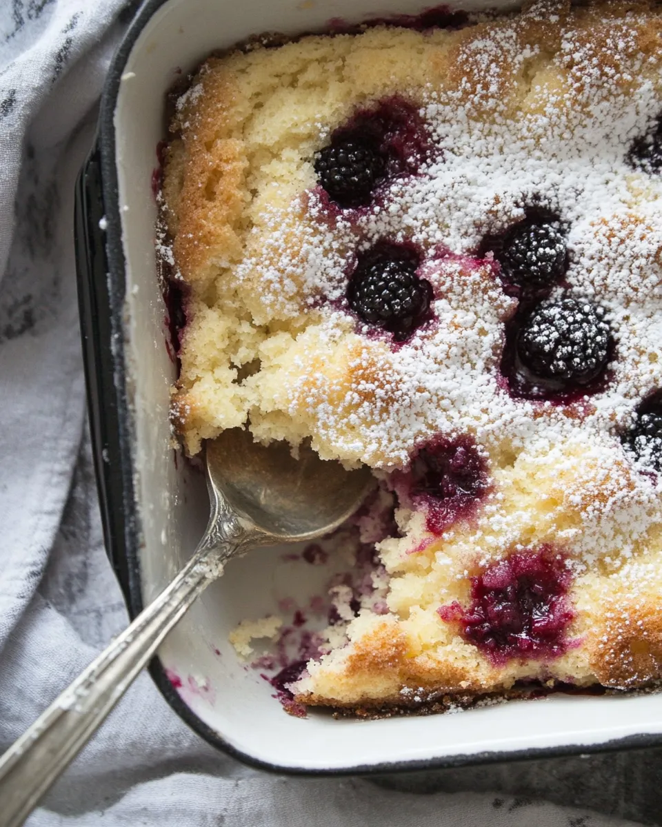 Easy Blackberry Lemon Pudding Cake recipe photo