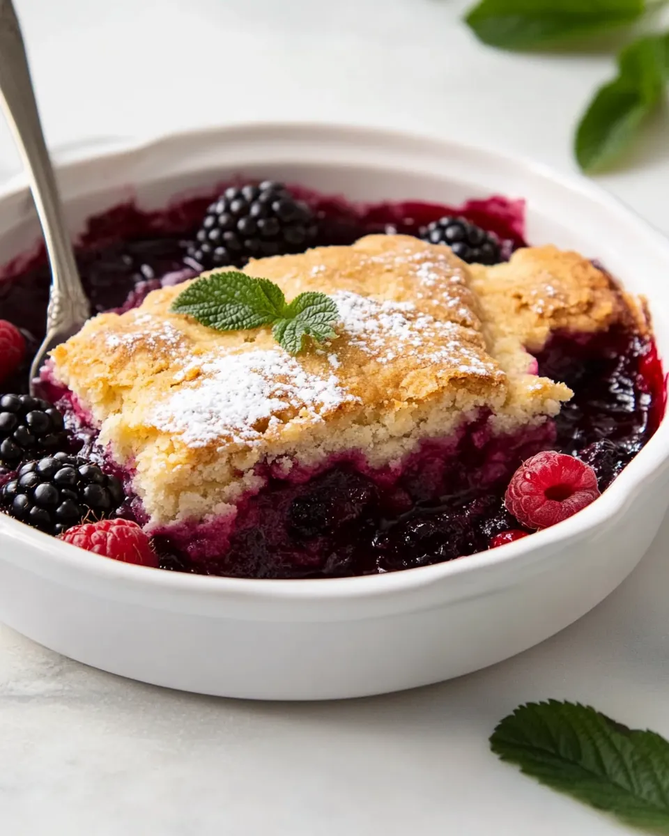 Easy Blackberry Raspberry Cobbler recipe photo