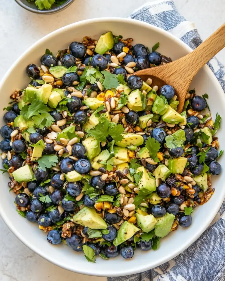 Homemade Blueberry Avocado Sunflower Seed Chopped Salad photo