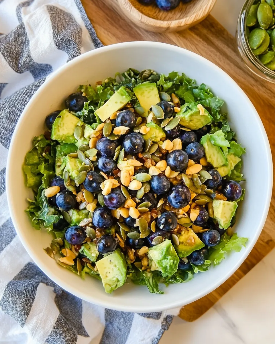 Easy Blueberry Avocado Sunflower Seed Chopped Salad picture