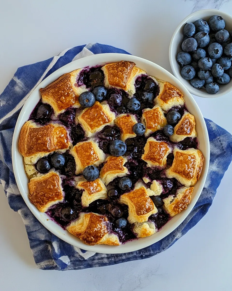 Homemade Blueberry Croissant Puff photo