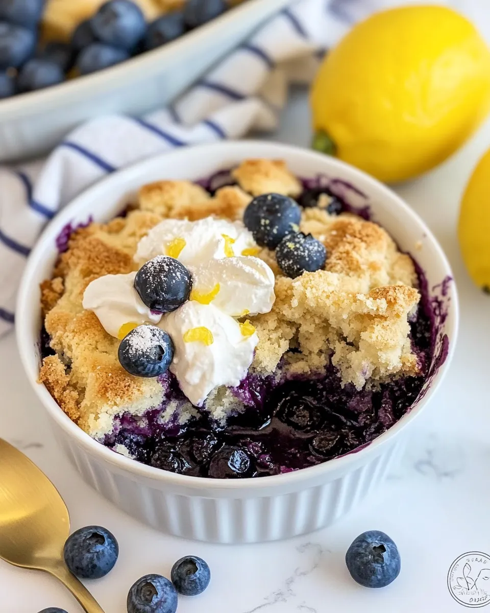 Homemade Blueberry Lemon Dump Cake photo
