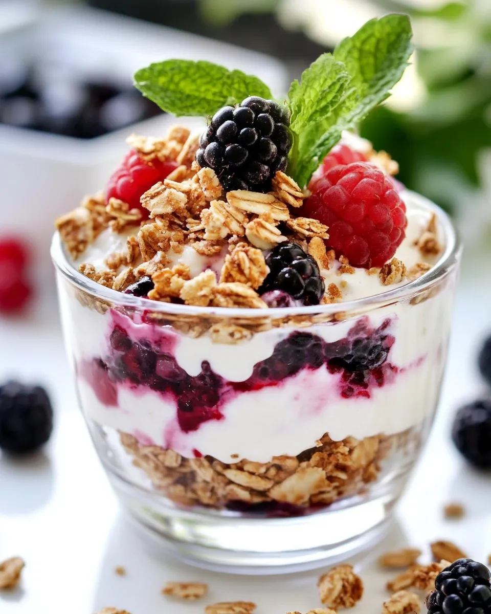 Homemade Breakfast Berry and Yogurt Crunch photo