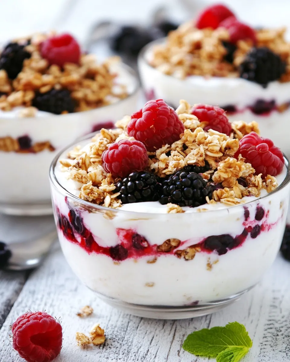 Easy Breakfast Berry and Yogurt Crunch recipe image