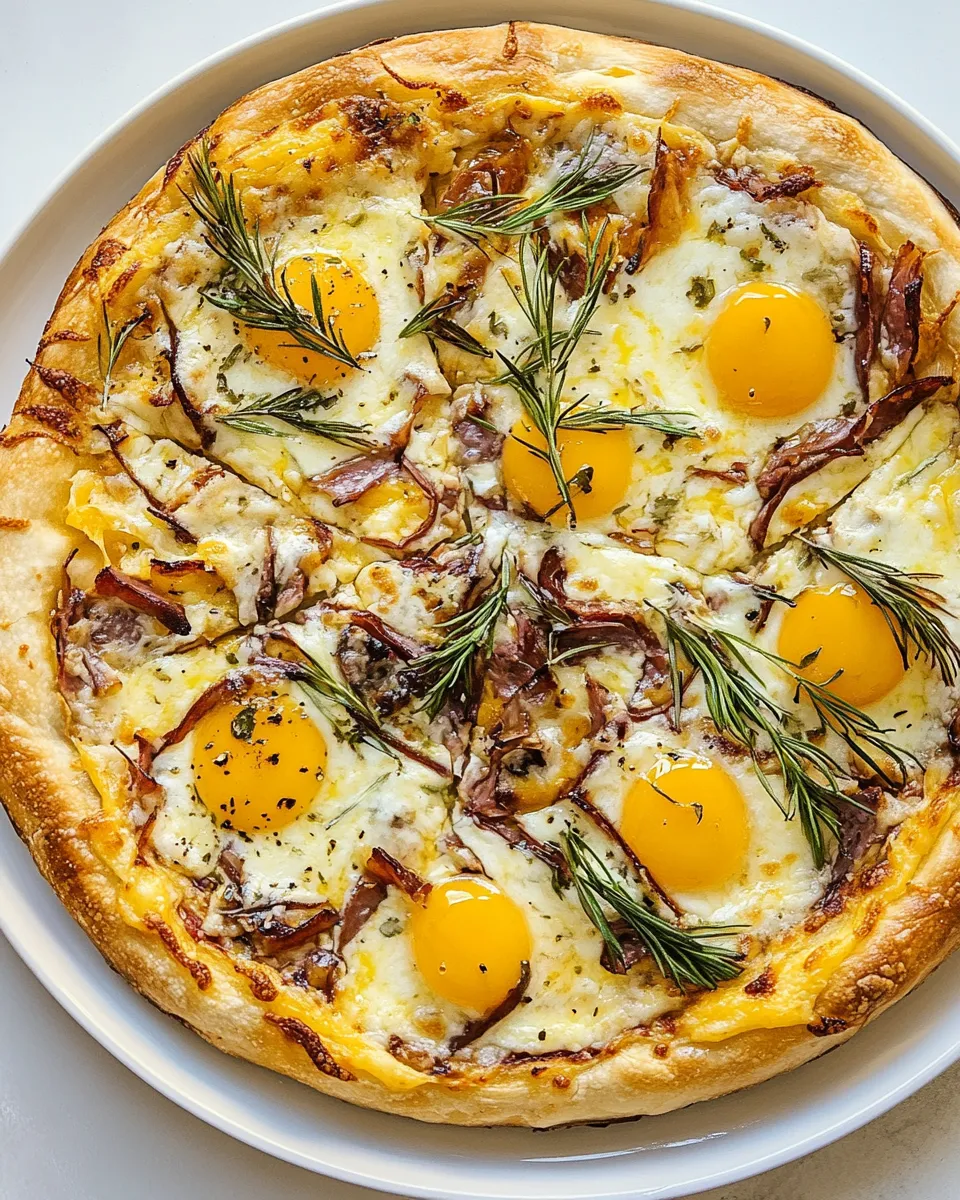 Delicious Breakfast Pizza shot