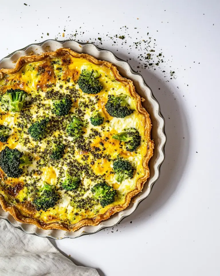 Homemade Broccoli-Cheddar Quiche photo
