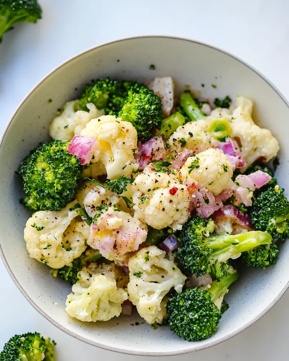 Classic Broccoli Cauliflower Salad image