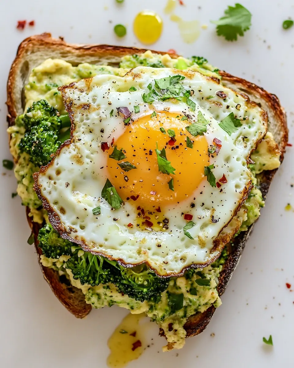 Classic Broccoli Melt with Fried Egg image
