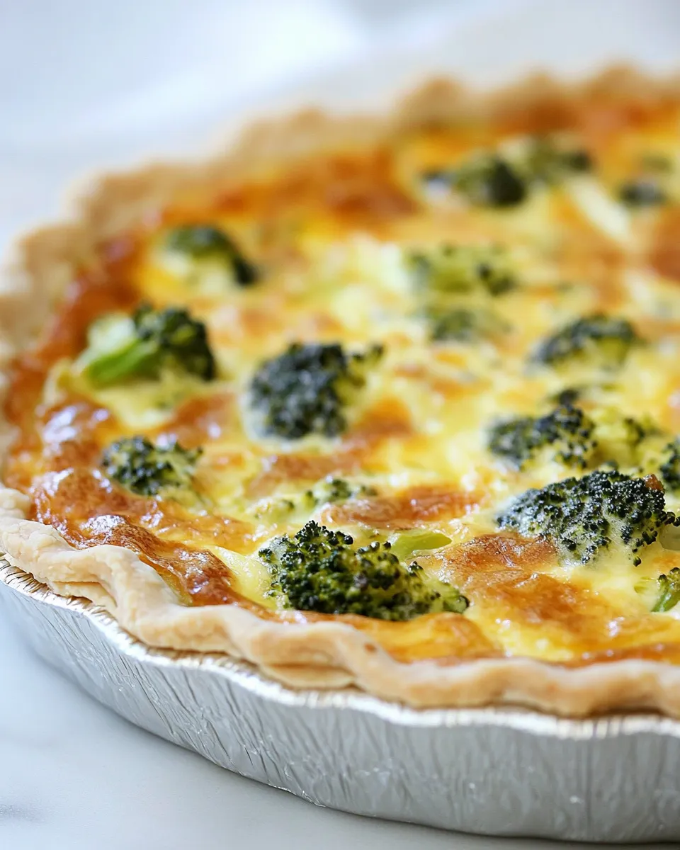Classic Broccoli and Cheddar Quiche image