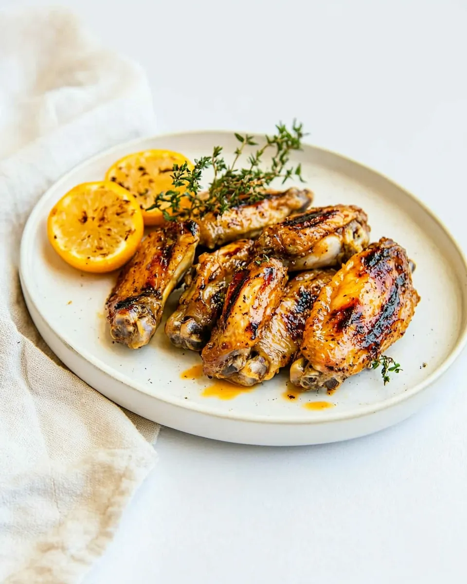 Delicious Broiled Chicken Wings shot