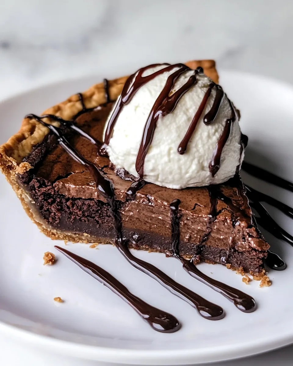 Homemade Brownie Pie a la Mode photo