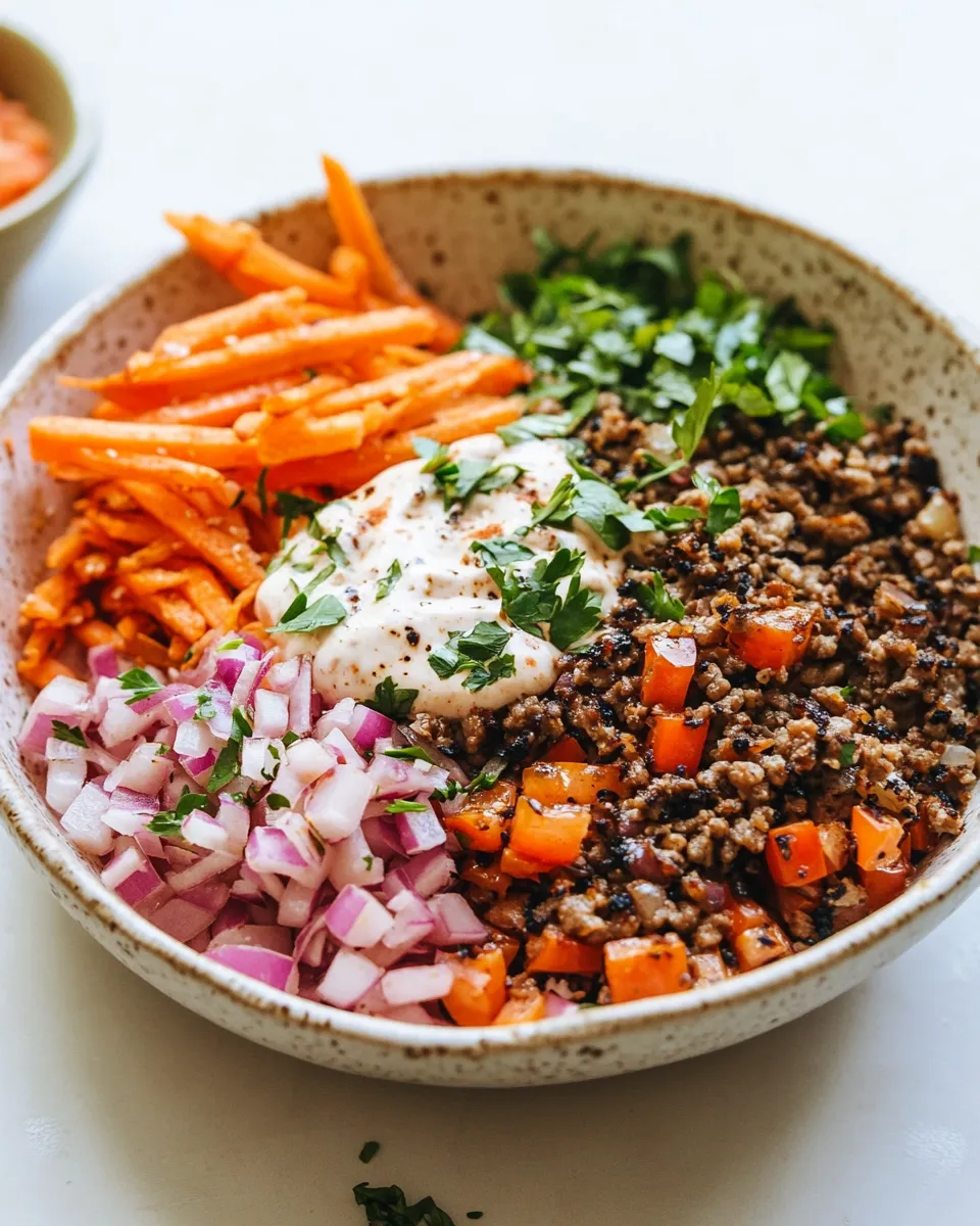 Delicious Burger Bowl Recipe shot