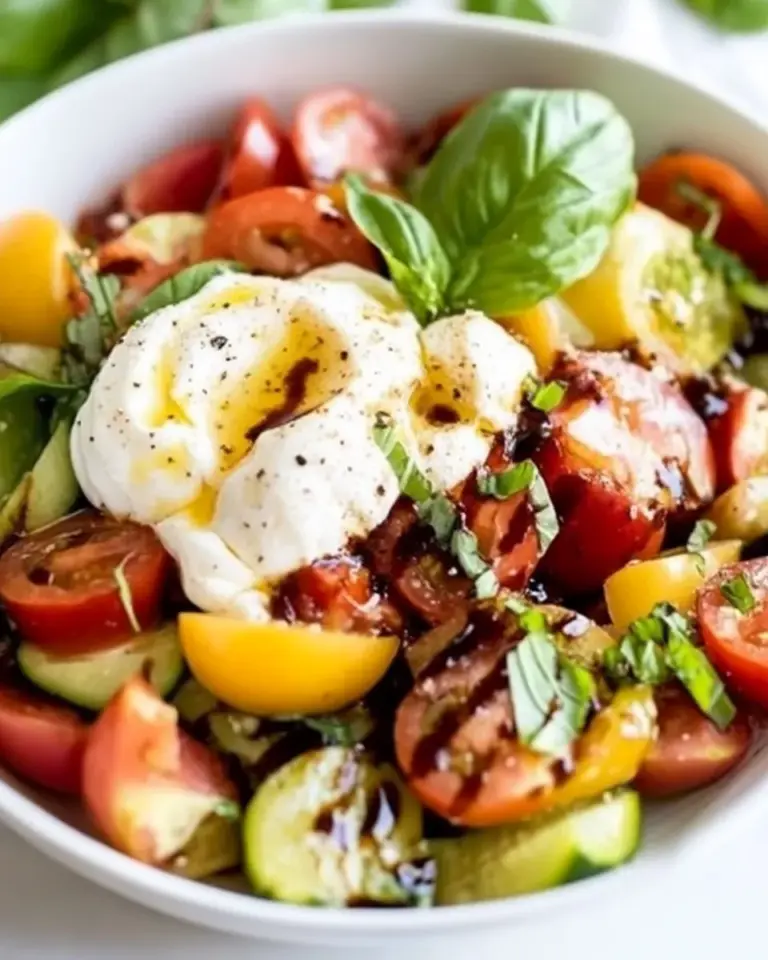 Homemade Burrata Caprese Salad photo