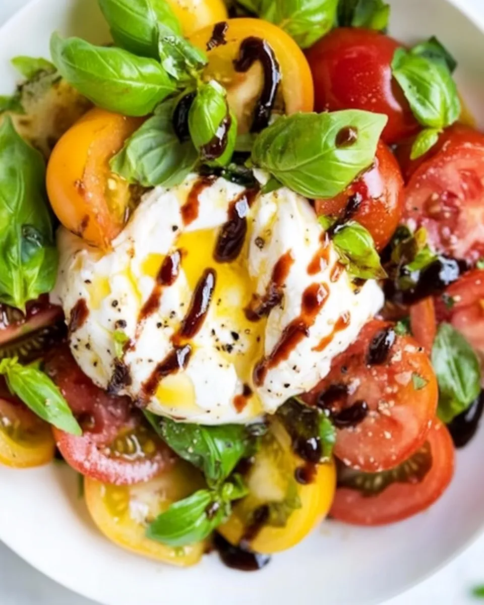 Easy Burrata Caprese Salad recipe photo