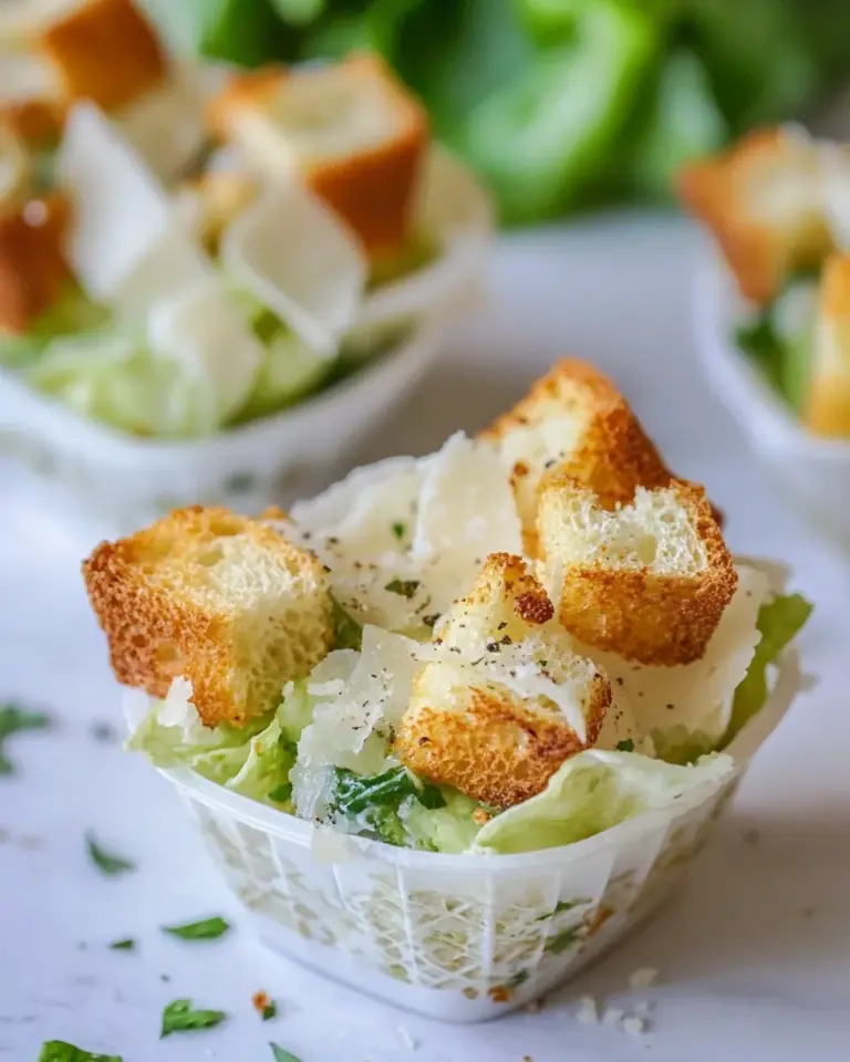 Homemade Caesar Salad Cups photo