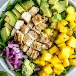Homemade California Grilled Chicken Avocado and Mango Salad photo
