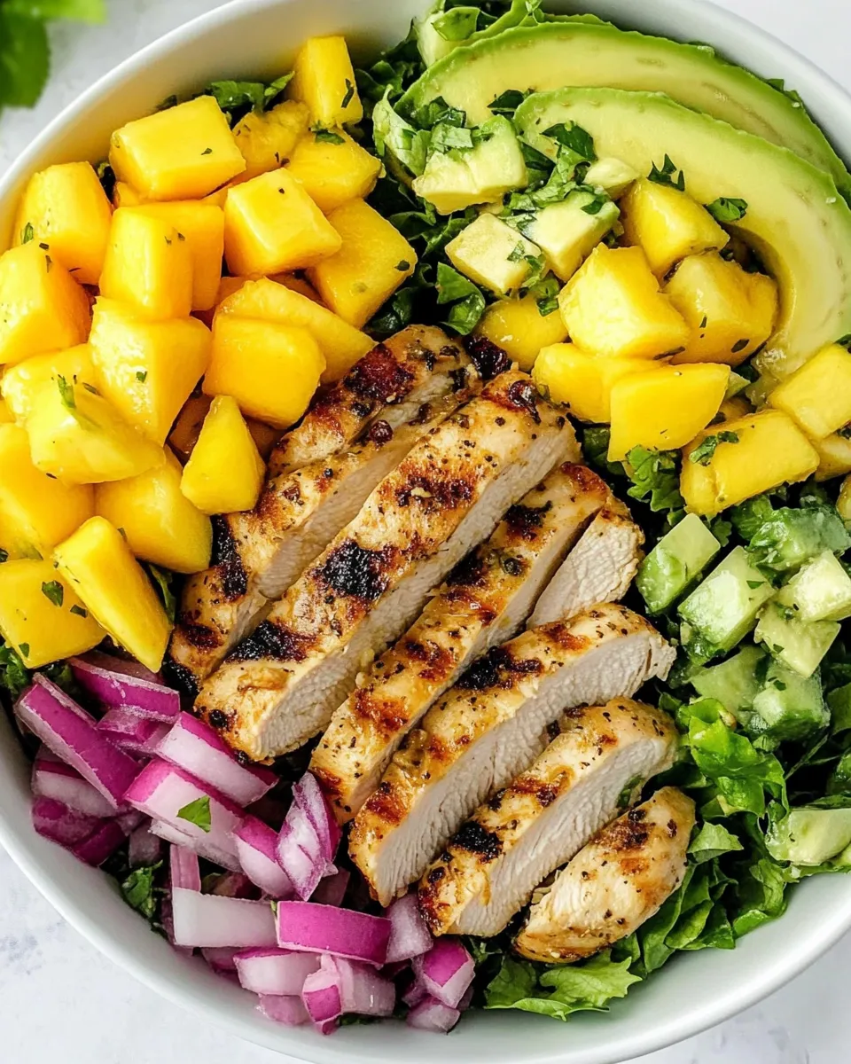 Easy California Grilled Chicken Avocado and Mango Salad picture