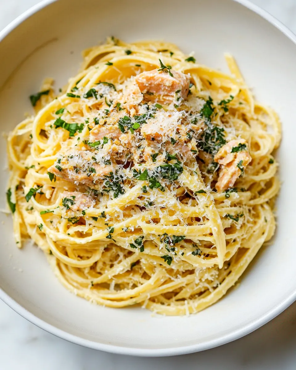 Homemade Canned Salmon Pasta picture