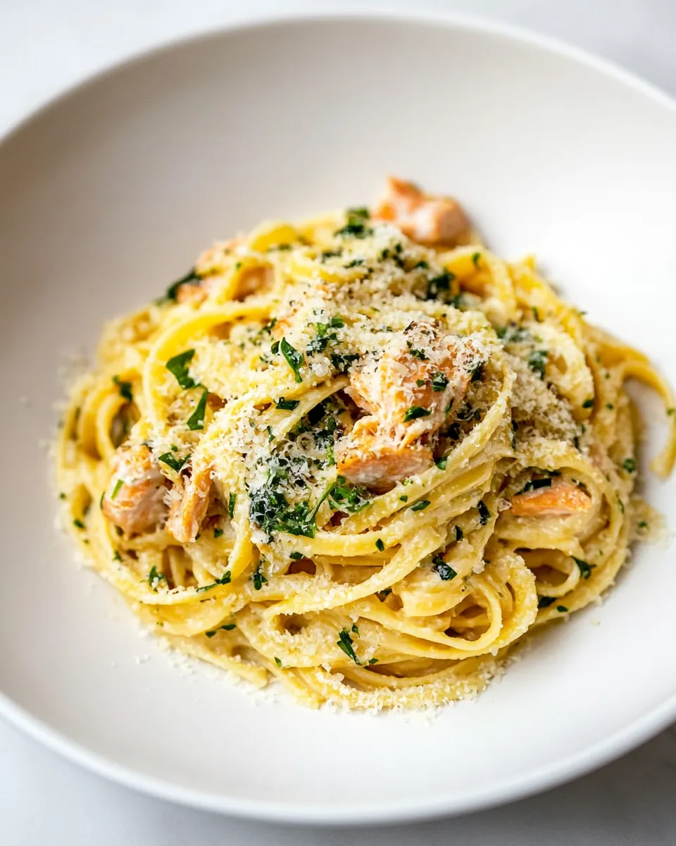 Classic Canned Salmon Pasta image