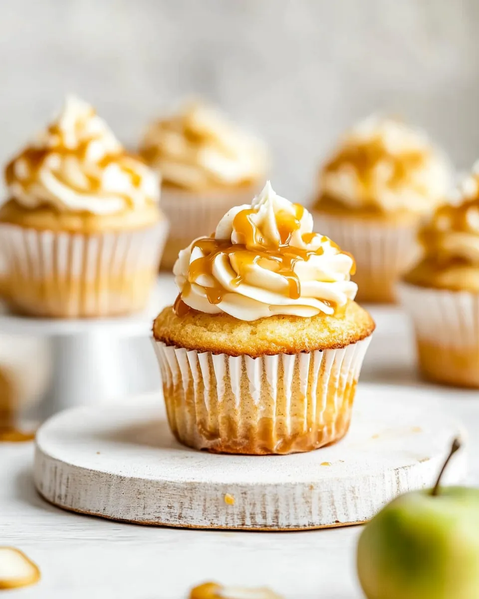 Delicious Caramel Apple Cupcakes shot