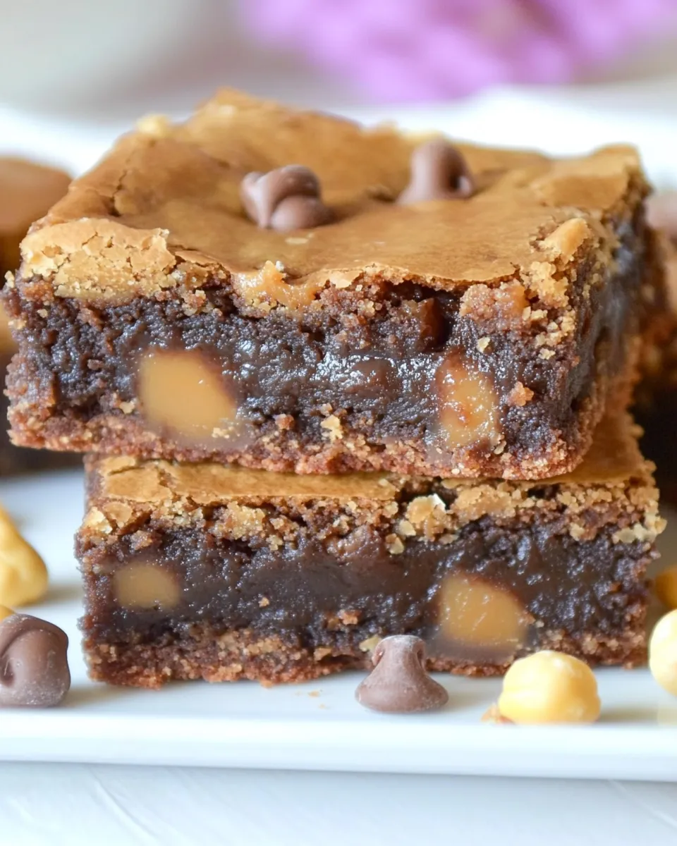 Easy Caramel Brownie Peanut Butter Cookie Bars picture