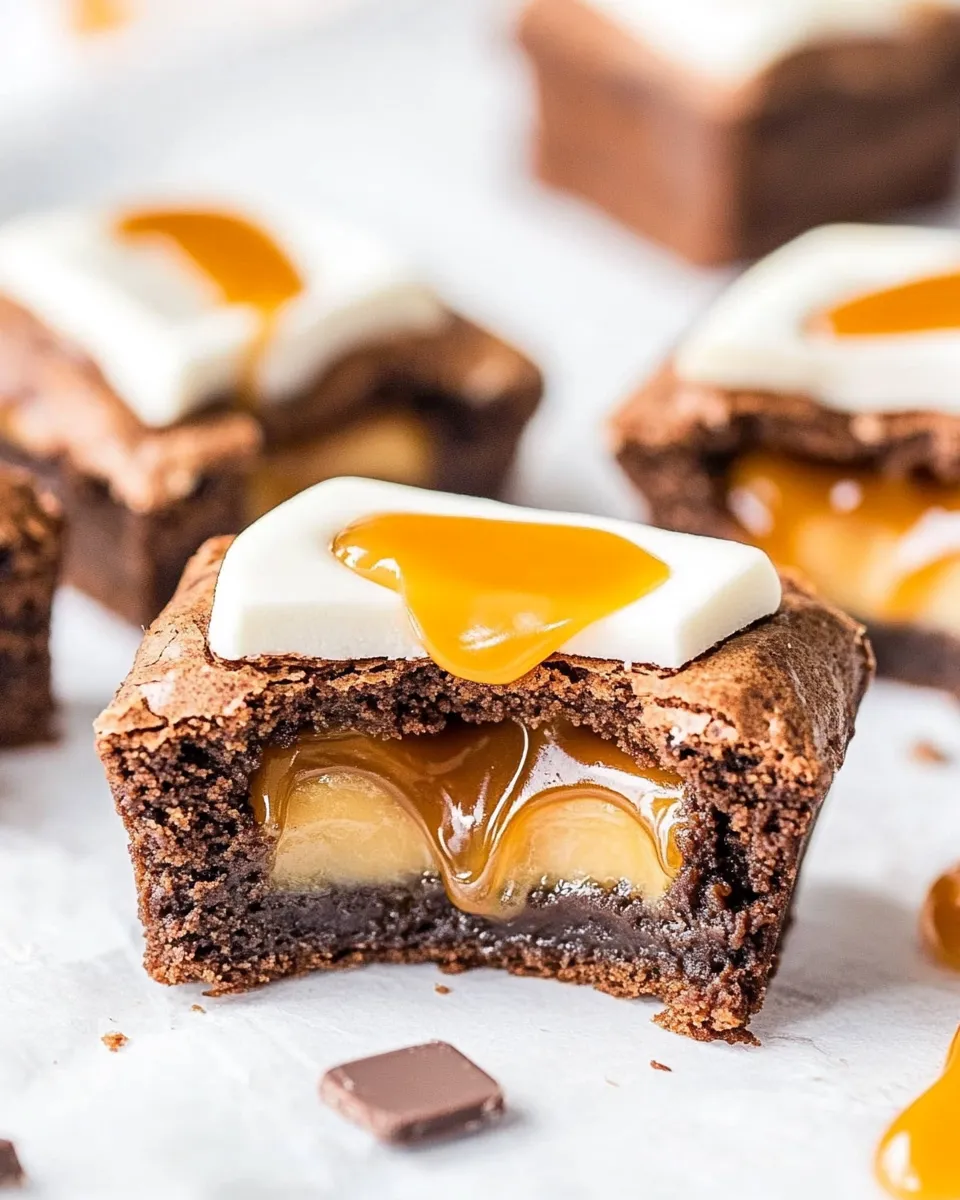 Homemade Caramel Stuffed Brownie Bites photo