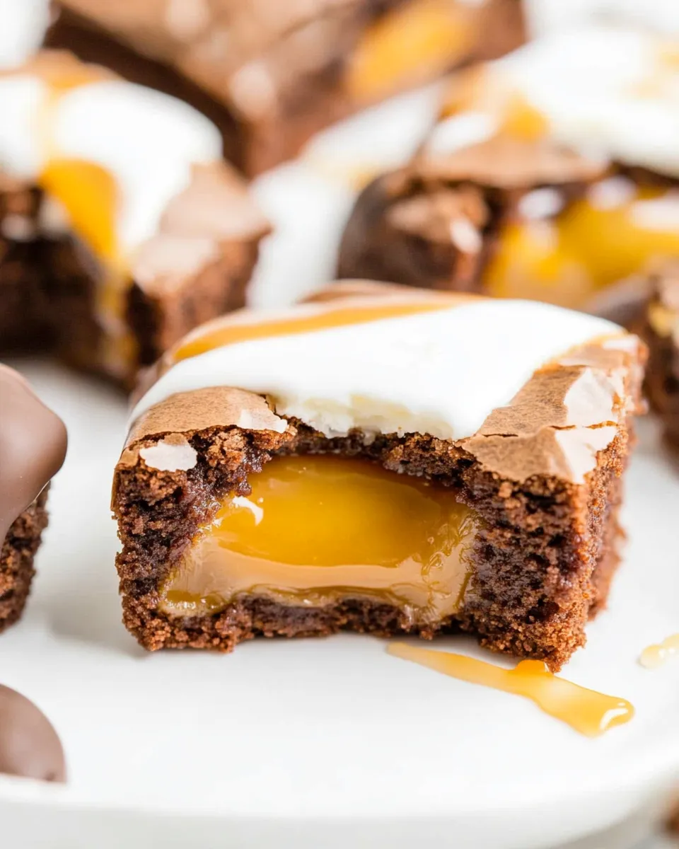 Easy Caramel Stuffed Brownie Bites picture