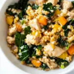 Homemade Cauliflower Fried Rice with Kale & Chicken Recipe photo